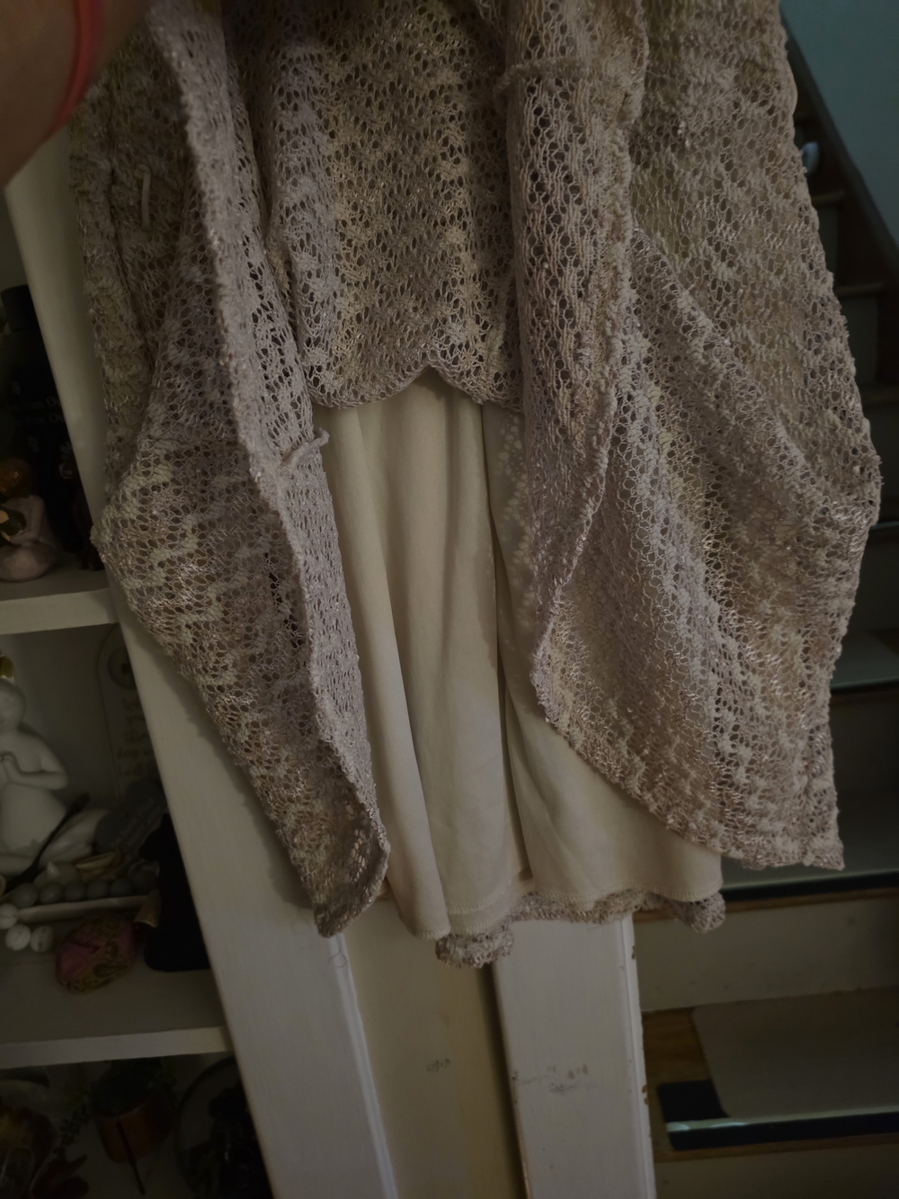 Sans Souci Beige Lace Fit-and-Flare Mini Dress - Picture 9 of 13